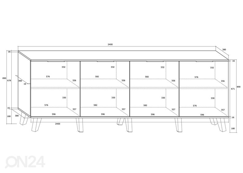 Lipasto Kilty 240 cm kuvasuurennos