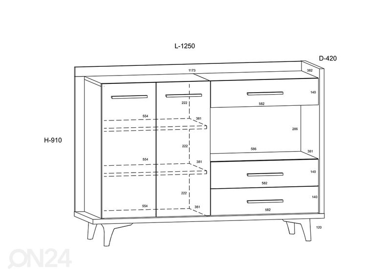Lipasto Kinsale 125 cm kuvasuurennos