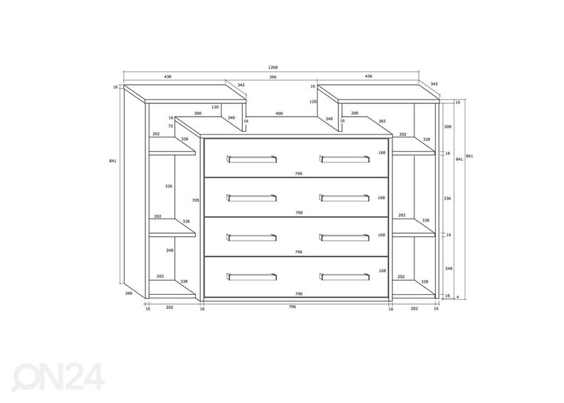 Lipasto Macroom 127 cm kuvasuurennos