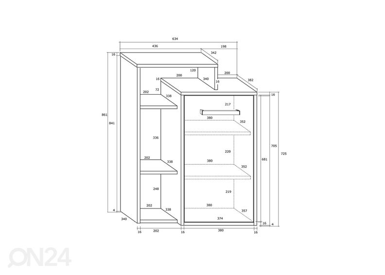 Lipasto Macroom 64 cm kuvasuurennos