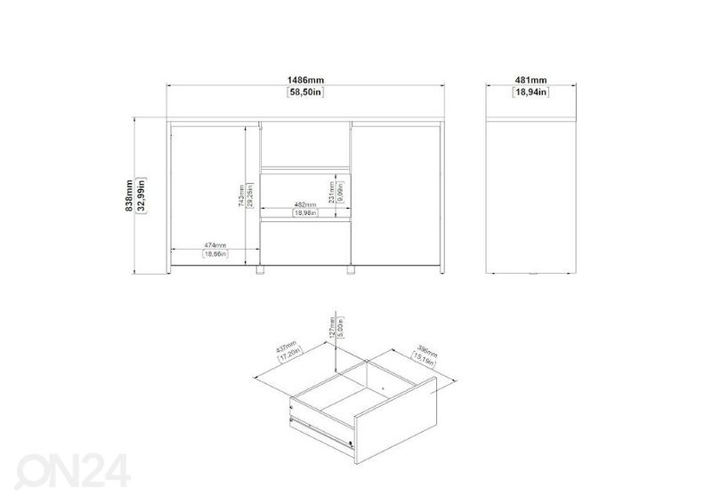 Lipasto Next 149 cm kuvasuurennos