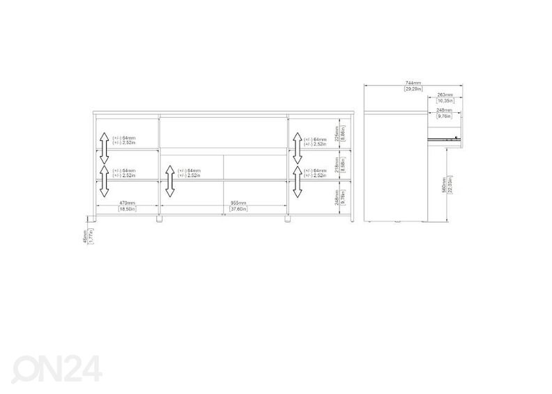Lipasto Next 197 cm kuvasuurennos