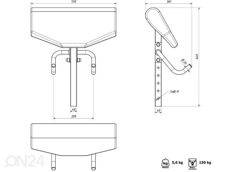 Lisätarvike haiuslihasharjoitteluun Marbo MS-A101 kuvasuurennos