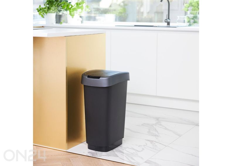 Liukukannellinen roskakori TWIST 25 L kuvasuurennos