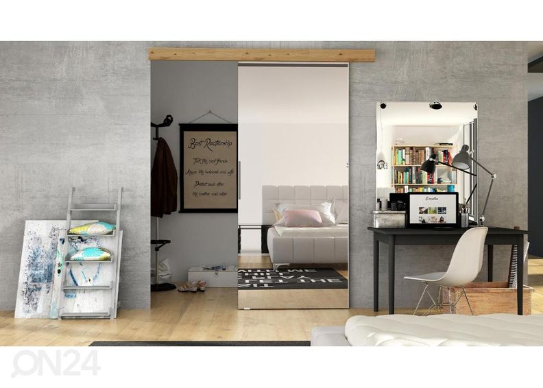 Liukuovi peilillä 77 cm kuvasuurennos