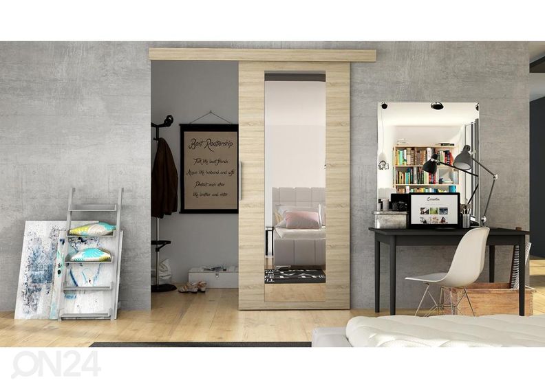 Liukuovi peilillä 77 cm kuvasuurennos