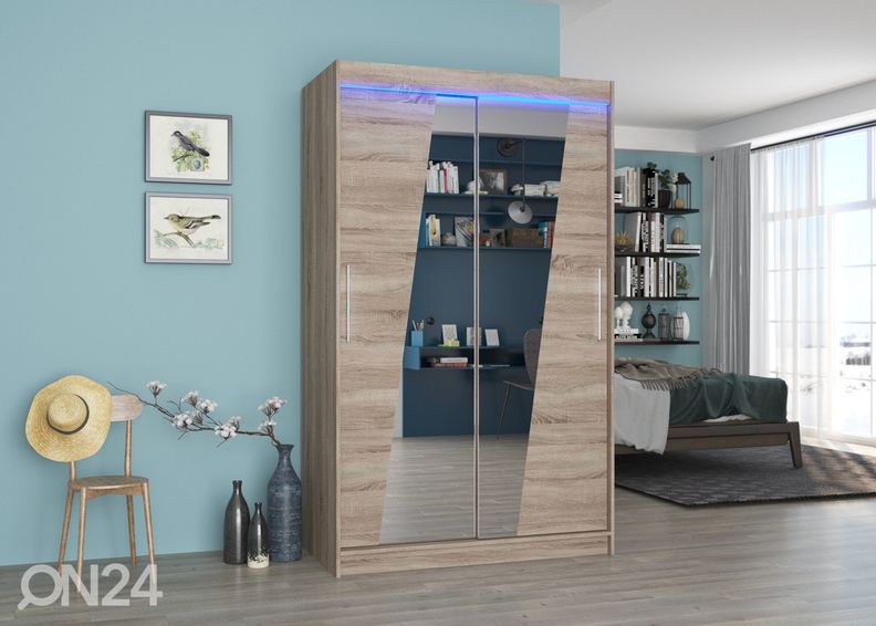 Liukuovikaappi 120 cm + LED kuvasuurennos