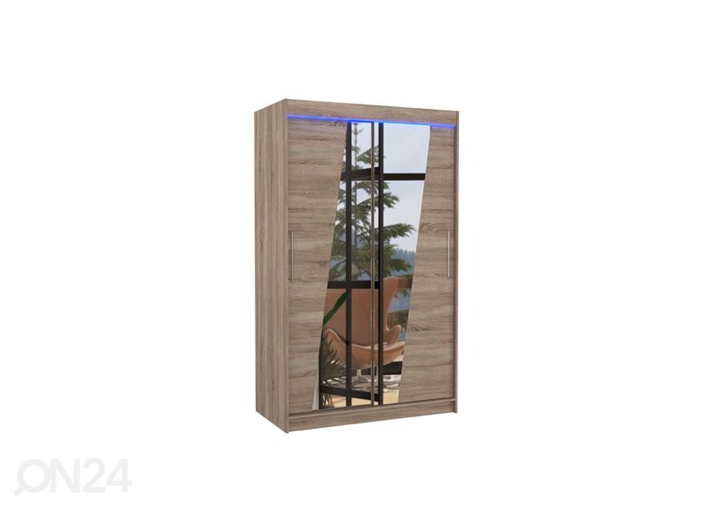 Liukuovikaappi 120 cm + LED kuvasuurennos