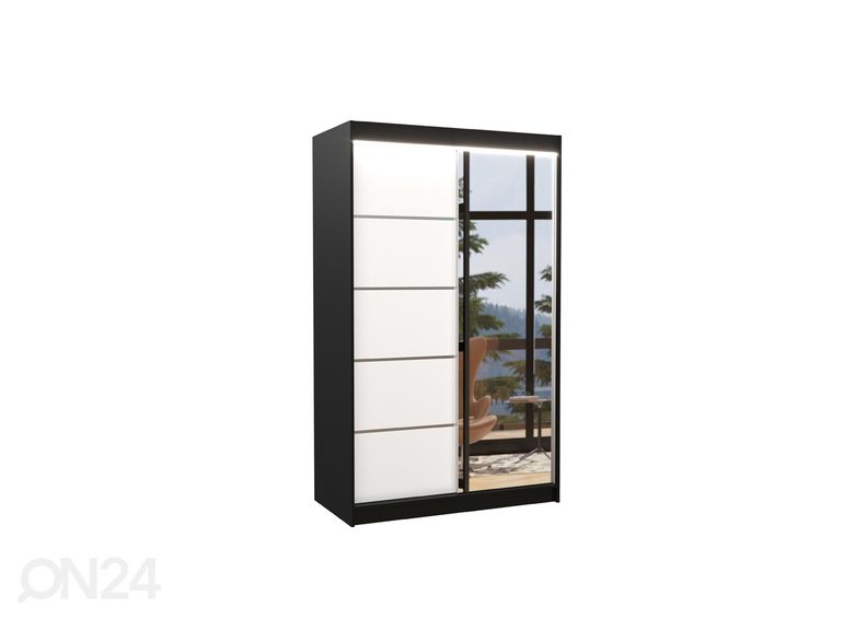 Liukuovikaappi 120 cm + LED kuvasuurennos