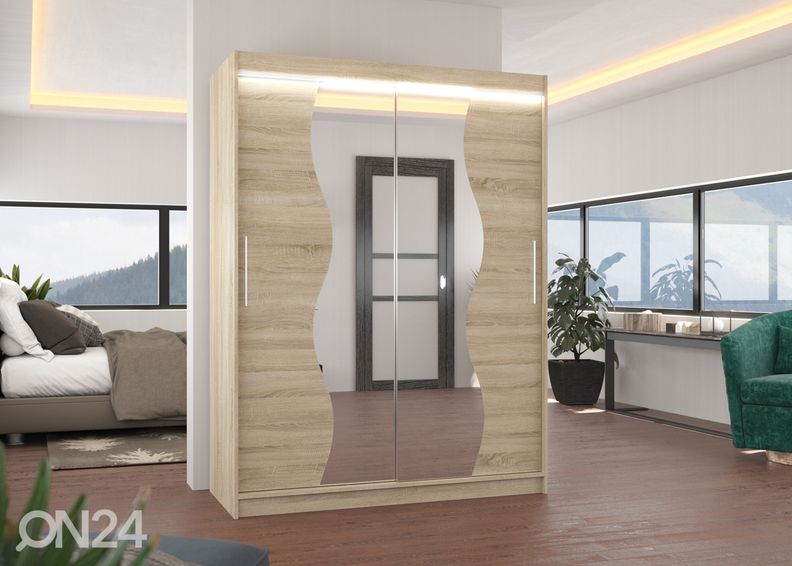 Liukuovikaappi 150 cm + LED kuvasuurennos