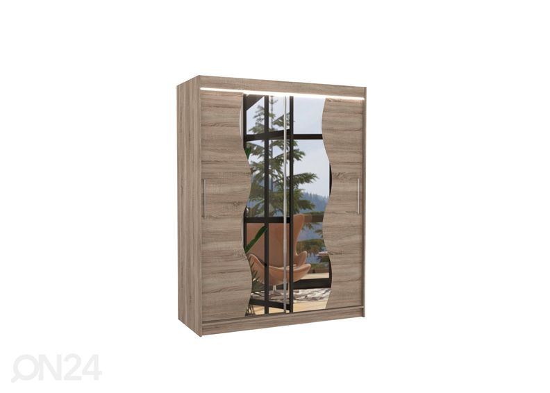 Liukuovikaappi 150 cm + LED kuvasuurennos