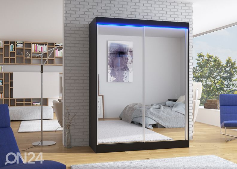 Liukuovikaappi 150 cm + LED kuvasuurennos