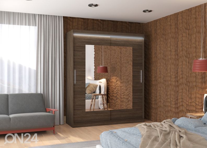 Liukuovikaappi 180 cm + LED kuvasuurennos