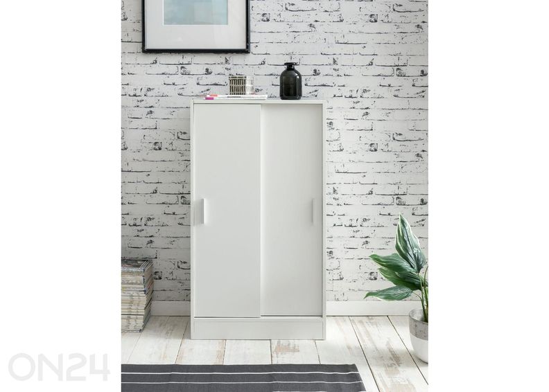 Liukuovikaappi 60 cm, valkoinen kuvasuurennos