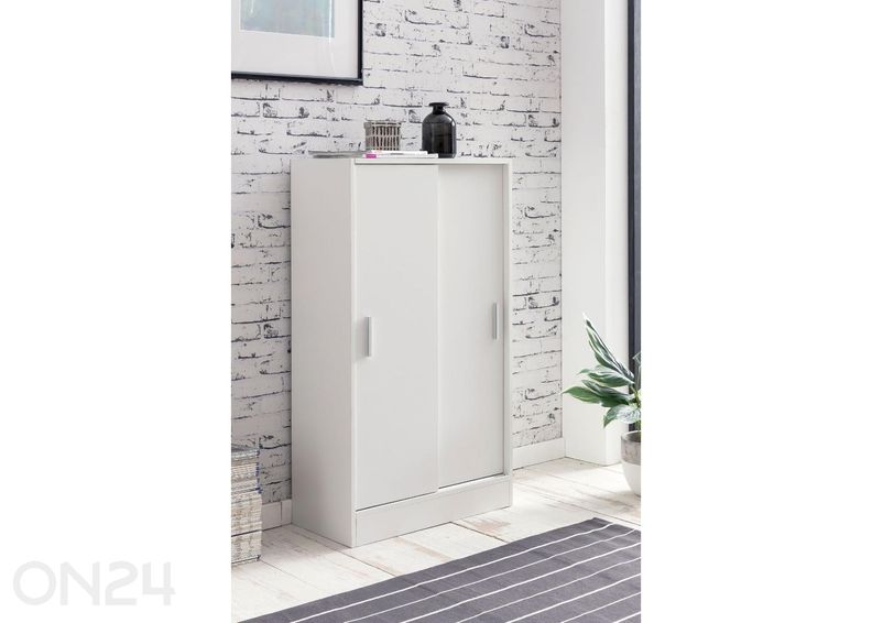 Liukuovikaappi 60 cm, valkoinen kuvasuurennos