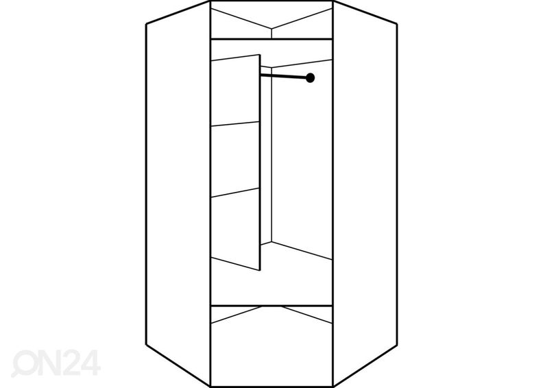 Liukuovikaappi 96x96 cm kuvasuurennos