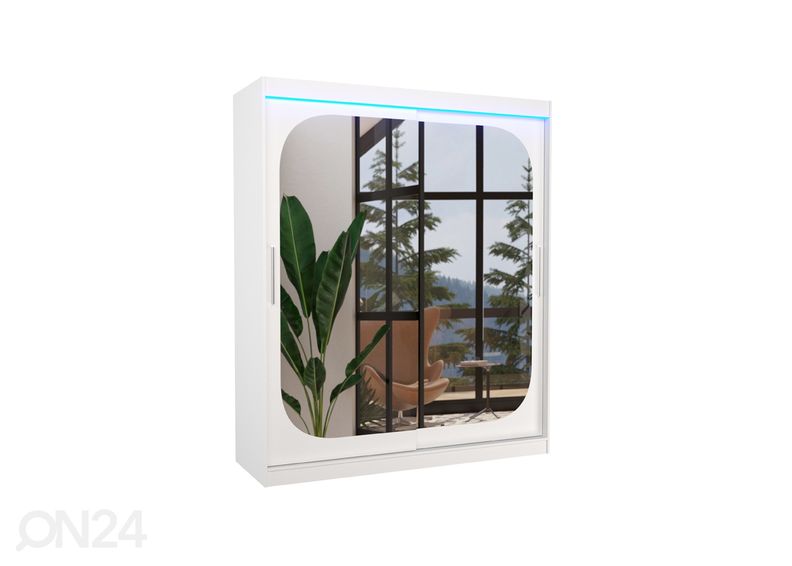 Liukuovikaappi Ariel 180 cm + LED kuvasuurennos