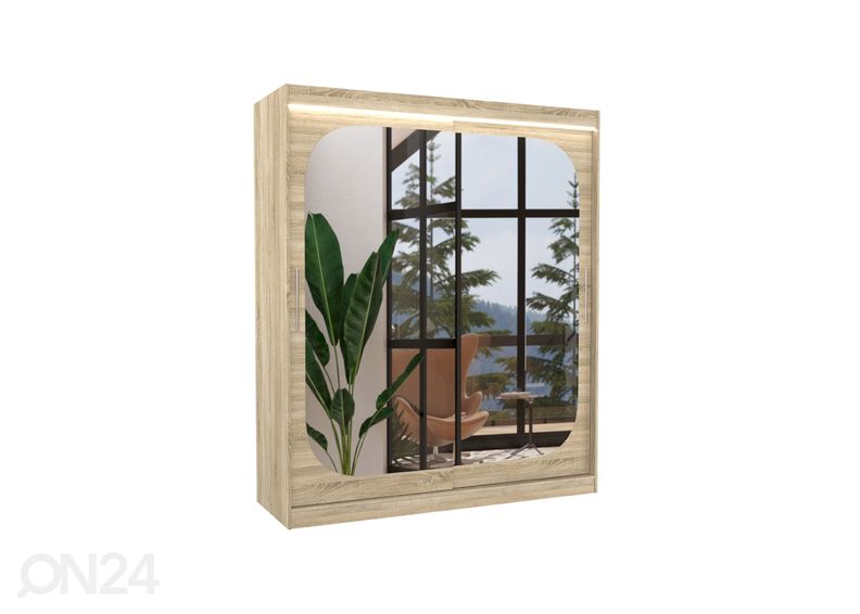 Liukuovikaappi Ariel 180 cm + LED kuvasuurennos