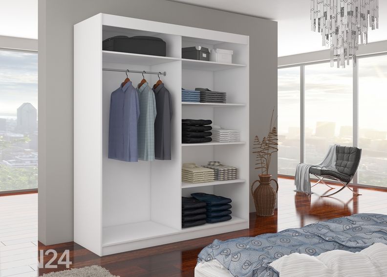 Liukuovikaappi Ariel 180 cm + LED kuvasuurennos