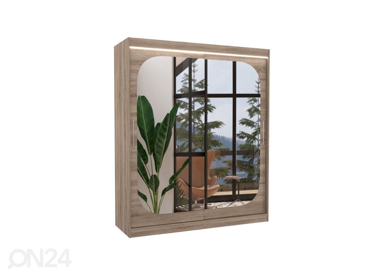Liukuovikaappi Ariel 180 cm + LED kuvasuurennos