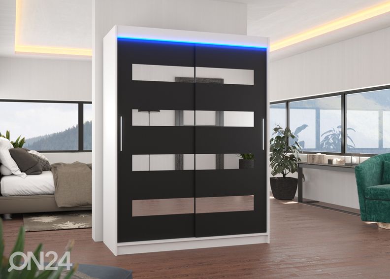 Liukuovikaappi Ballwin 150 cm + LED kuvasuurennos