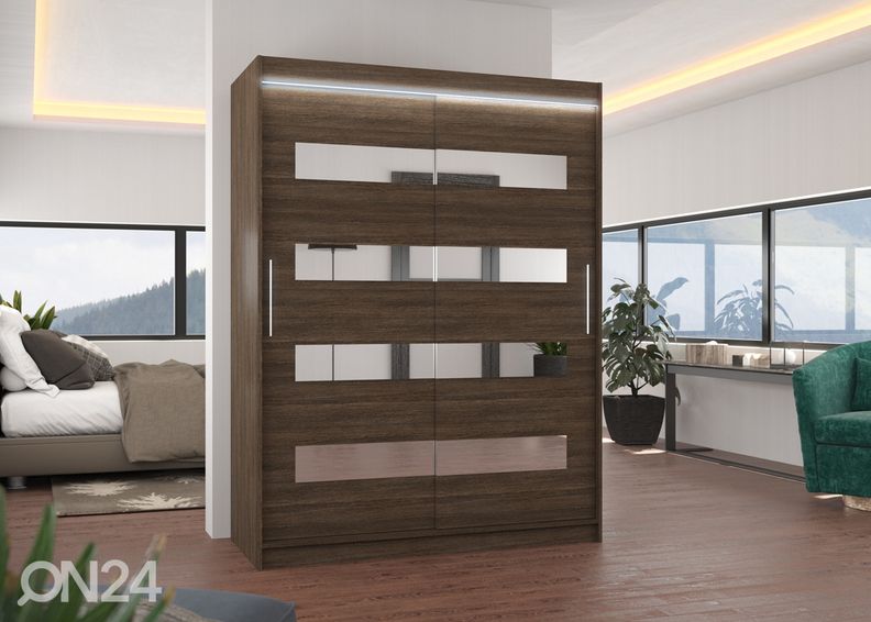 Liukuovikaappi Ballwin 150 cm + LED kuvasuurennos