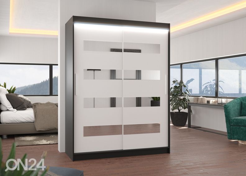 Liukuovikaappi Ballwin 150 cm + LED kuvasuurennos