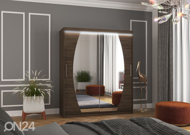Liukuovikaappi Ballwin I 180 cm + LED kuvasuurennos