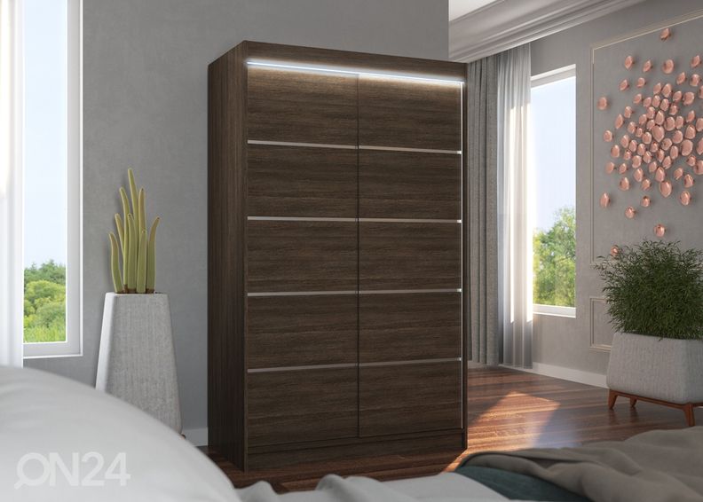 Liukuovikaappi Barba I 120 cm + LED kuvasuurennos
