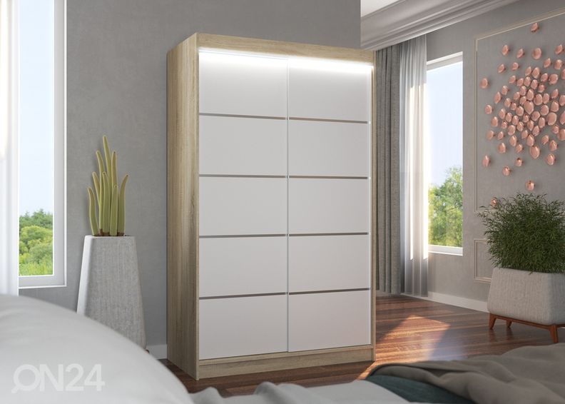 Liukuovikaappi Barba I 120 cm + LED kuvasuurennos