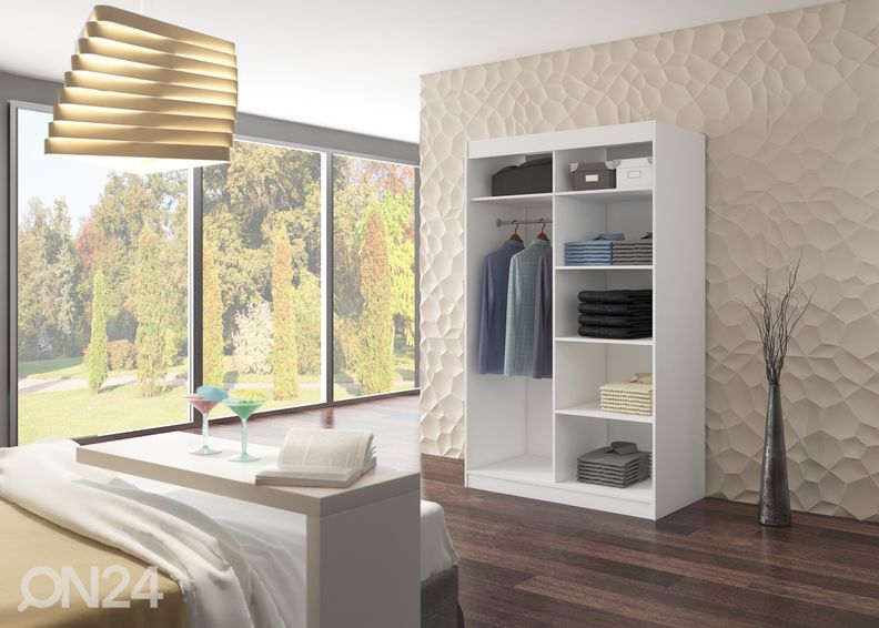 Liukuovikaappi Beth I 120 cm + LED kuvasuurennos