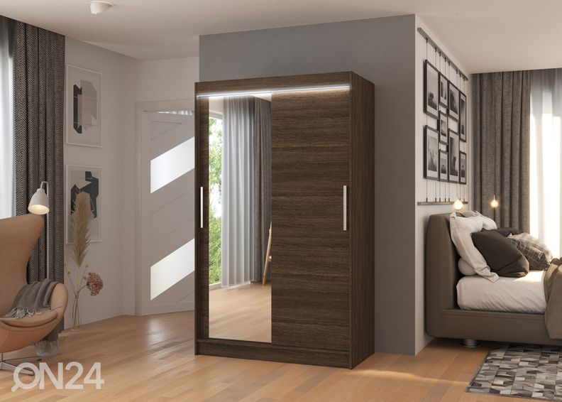 Liukuovikaappi Beth I 120 cm + LED kuvasuurennos