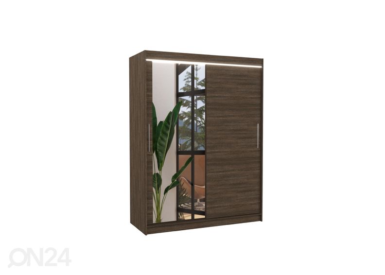 Liukuovikaappi Bianca I 150 cm + LED kuvasuurennos
