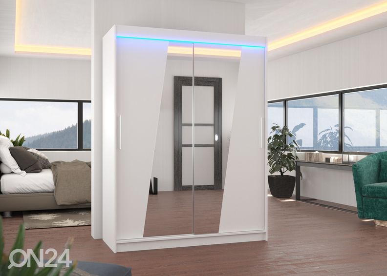 Liukuovikaappi Bixby 150 cm + LED kuvasuurennos