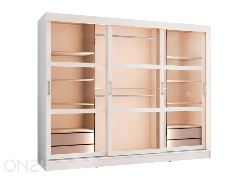 Liukuovikaappi Brie + LED kuvasuurennos