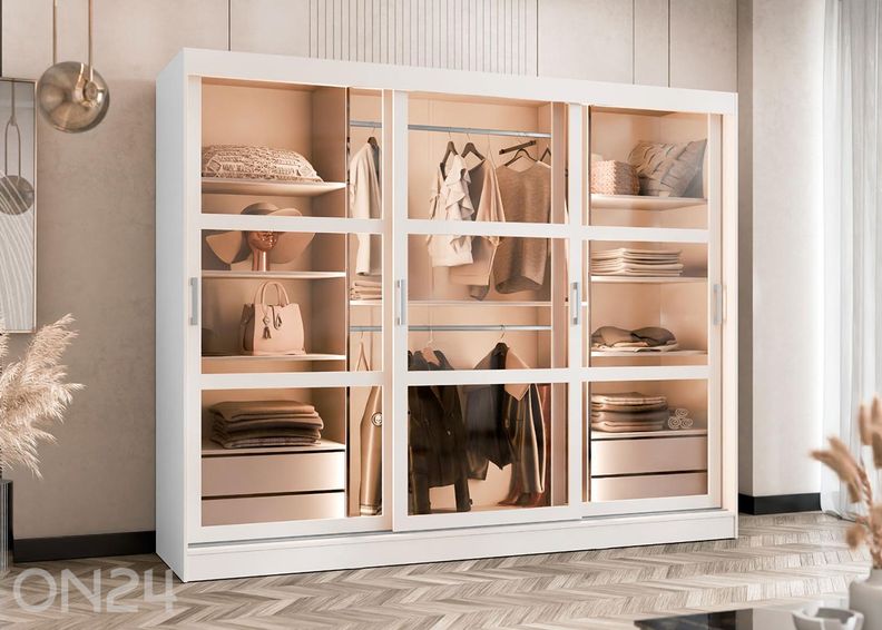 Liukuovikaappi Brie + LED kuvasuurennos