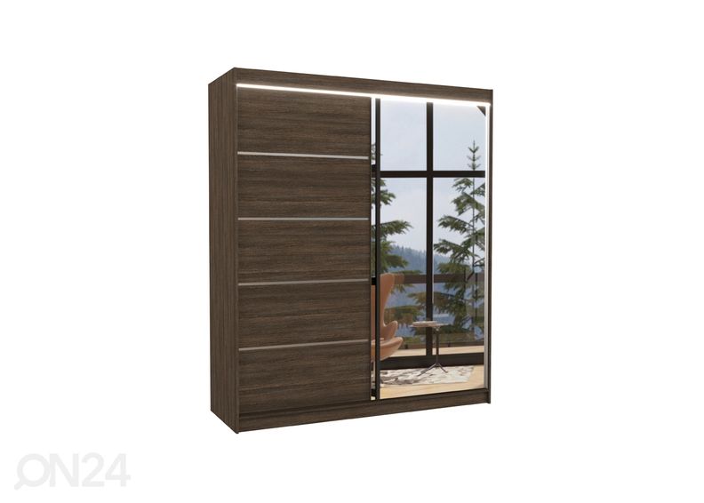 Liukuovikaappi Cabo I 180 cm + LED kuvasuurennos