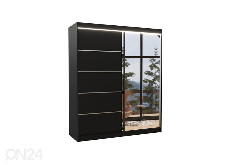 Liukuovikaappi Cabo I 180 cm + LED kuvasuurennos