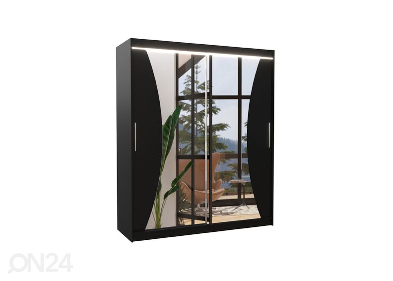 Liukuovikaappi Camden I 180 cm + LED kuvasuurennos