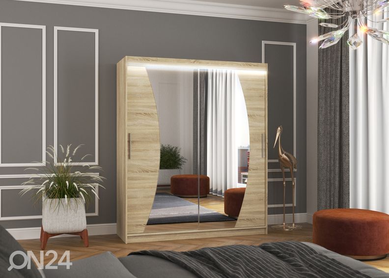 Liukuovikaappi Dixon I 180 cm + LED kuvasuurennos