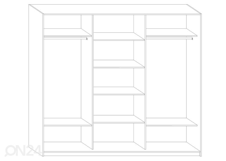 Liukuovikaappi Durrus 240 cm kuvasuurennos