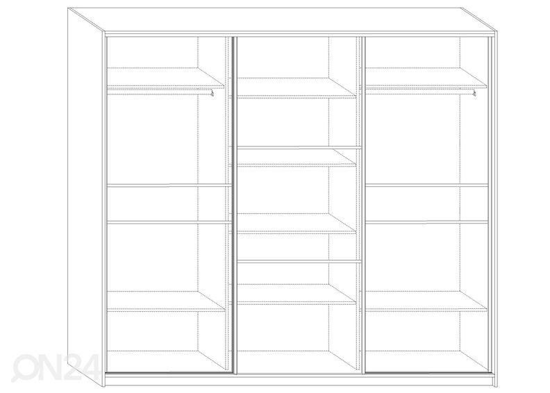 Liukuovikaappi Durrus 240 cm kuvasuurennos