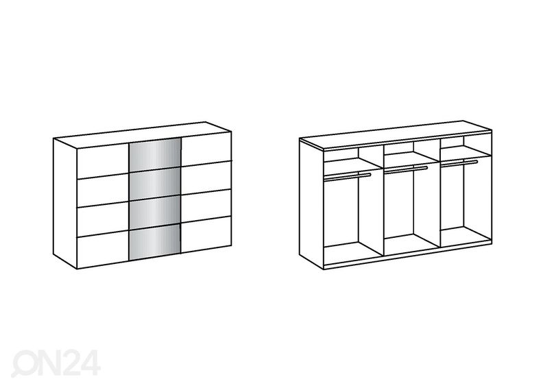 Liukuovikaappi Ernie 270 cm kuvasuurennos