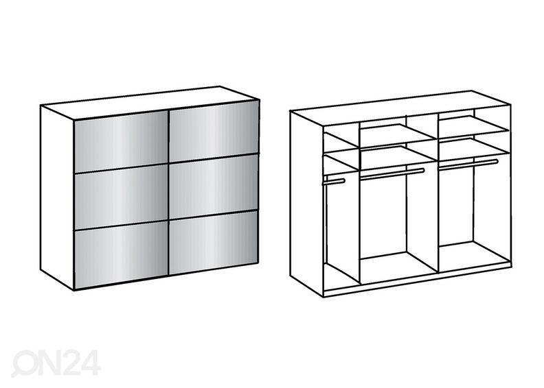 Liukuovikaappi Escape 250 cm kuvasuurennos