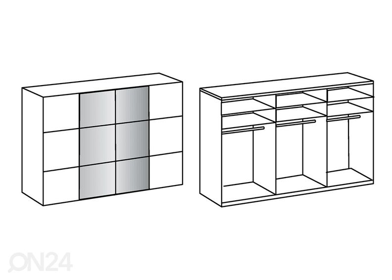 Liukuovikaappi Escape 300 cm kuvasuurennos