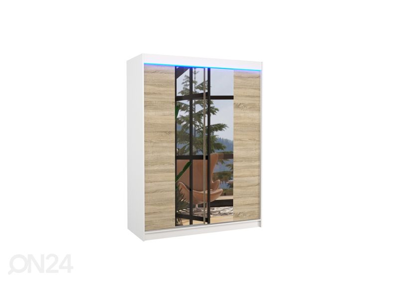 Liukuovikaappi Evely I 150 cm + LED kuvasuurennos