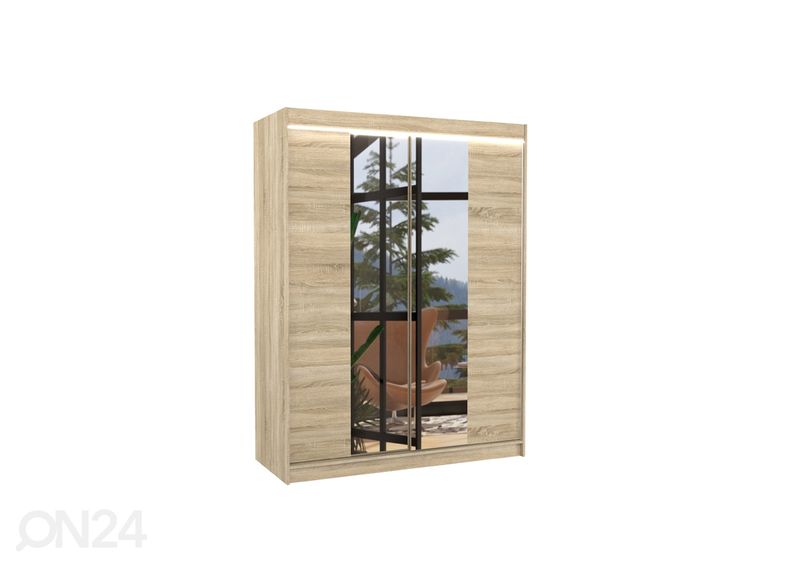 Liukuovikaappi Evely I 150 cm + LED kuvasuurennos