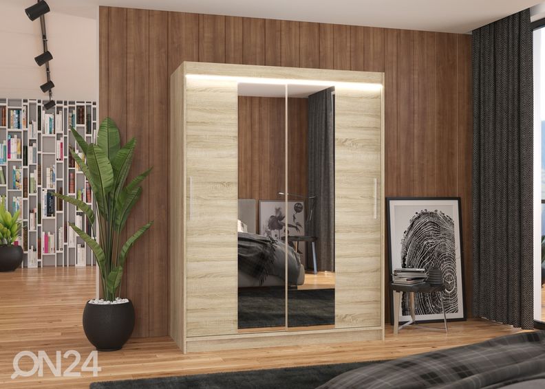 Liukuovikaappi Ines 150 cm + LED kuvasuurennos