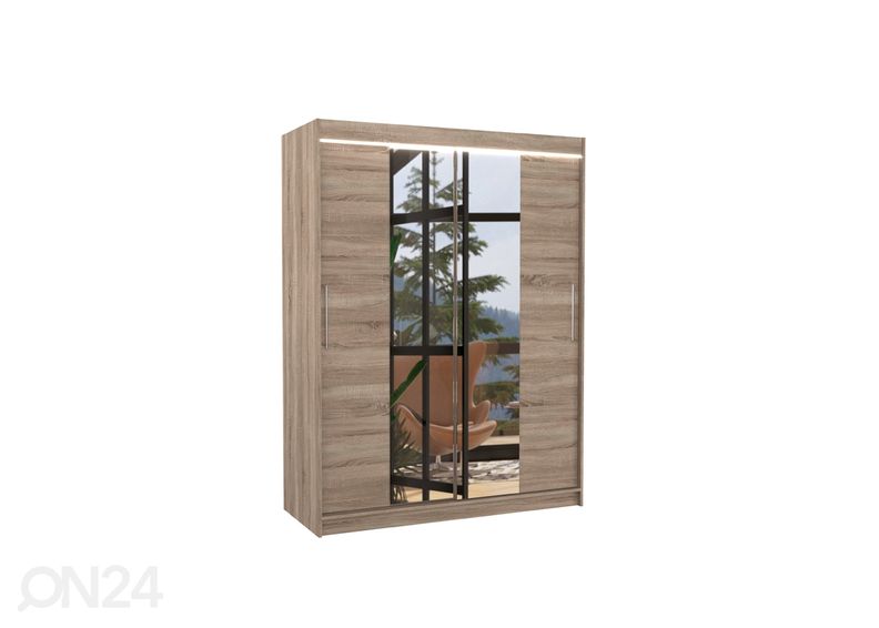 Liukuovikaappi Ines 150 cm + LED kuvasuurennos