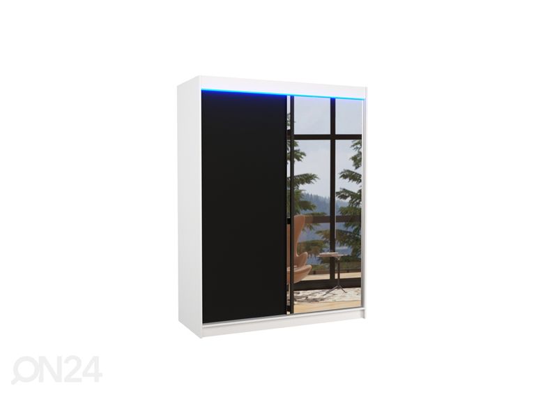 Liukuovikaappi Joanna 150 cm + LED kuvasuurennos